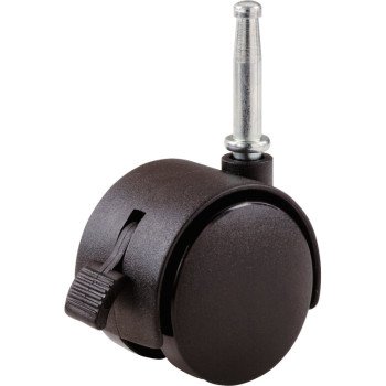 Shepherd Hardware 9406 Swivel Caster with Brake, 2 in Dia Wheel, Nylon Wheel, Black, 75 lb