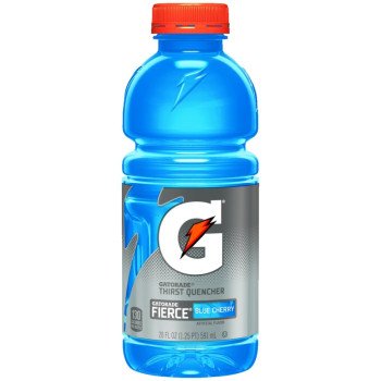 Gatorade 10412 Thirst Quencher Sports Drink, Liquid, Fierce Blue Cherry Flavor, 20 oz Bottle