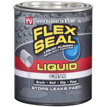 Flex Seal LFSCLRR16 Rubberized Coating, Clear, 16 oz