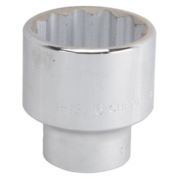 Vulcan MT-SS6058 Drive Socket, 1-13/16 in Socket, 3/4 in Drive, 12-Point, Chrome Vanadium Steel, Chrome