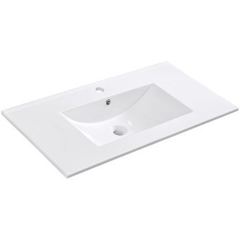 PORC 90 SINK RCT BASIN WH 35.5