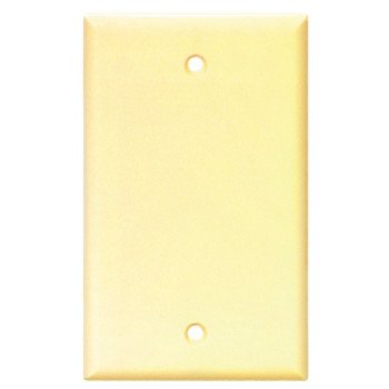 Eaton Cooper Wiring 2129 2129V-BOX Wallplate, 4-1/2 in L, 2-3/4 in W, 0.08 in Thick, 1 -Gang, Thermoset, Ivory