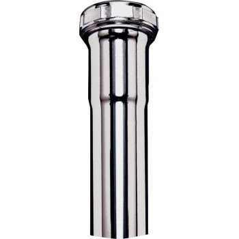 Plumb Pak PP20227 Pipe Extension Tube, 1-1/2 in, 12 in L, Slip-Joint, Brass, Chrome