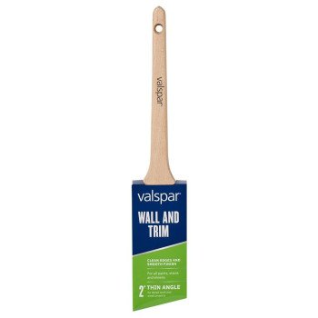 Valspar Wall and Trim 882545300 Sash Brush, 2 in W, Angle Brush, Polyester Bristle, 1/PK