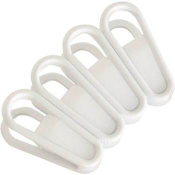 Merrick C8944A-CL24 Hanger Grip Clip, 6 in W, 4 in L, Plastic, White