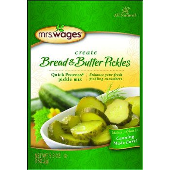 Mrs. Wages W620-J7425 Bread and Butter Pickle Mix, 5.3 oz Pouch