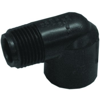 Lasco M412005BC Street Pipe Elbow, 1/2 in, FIP x MIP, 90 deg Angle, PVC, SCH 40 Schedule