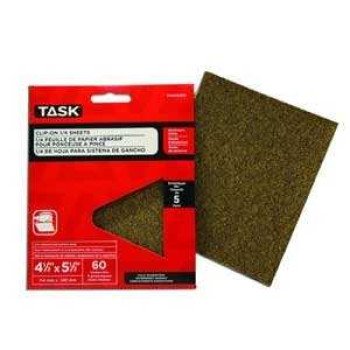 TASK POX55150 Abrasive Sheet, 4-1/2 in W, 5-1/2 in L, 150 Grit, Very Fine, Aluminum Oxide Abrasive