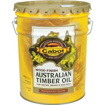 Cabot 19400 Series 140.0019459.008 Australian Timber Oil, Mahogany Flame, Liquid, 5 gal, Pail