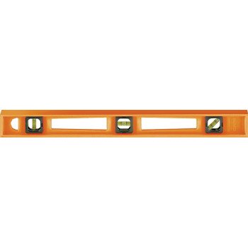 Johnson 7748-O I-Beam Level, 48 in L, 3-Vial, Non-Magnetic, Foam Mold Polystyrene, Orange