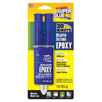 The Original Super Glue SY-SS Epoxy Adhesive, Light Yellow, Liquid, 1 oz, Syringe