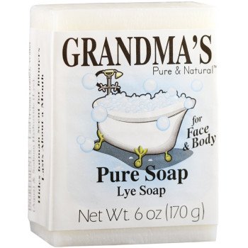 Grandma's 60018 Pure and Natural Bar Soap White, White, 6 oz