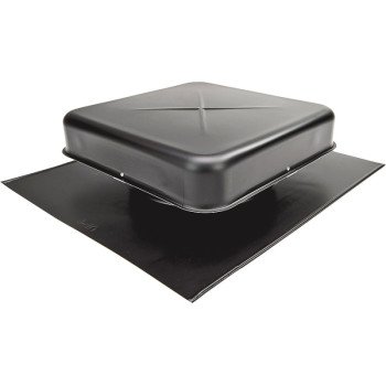 Lomanco LomanCool 600B Static Roof Vent, 16-5/8 in OAW, 60 sq-in Net Free Ventilating Area, Aluminum, Black