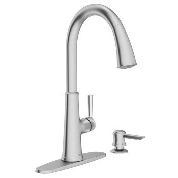 American Standard Maven Series 9319300.075 Pull-Down Kitchen Faucet with Soap Dispenser, 8-5/8 in, Stainless Steel