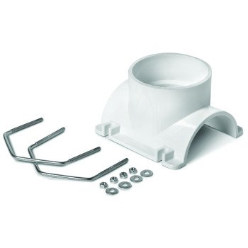 Oatey 43793 Saddle Tee Kit, 4 x 3 in Connection, Tee/Wye, PVC, Black/White