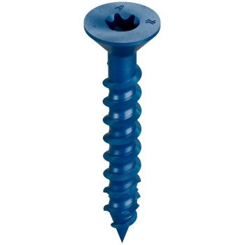 Simpson Strong-Tie Titen Turbo TNT25134TFC75 Screw Anchor, 1/4 in Dia, 1-3/4 in L, Carbon Steel, Ceramic-Coated/Zinc