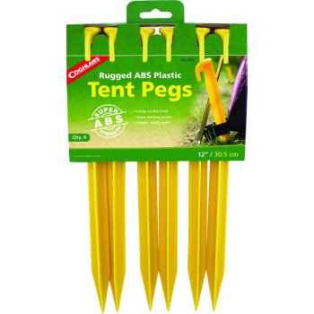 9312 TENT PEGS 12IN ABS 6PK   