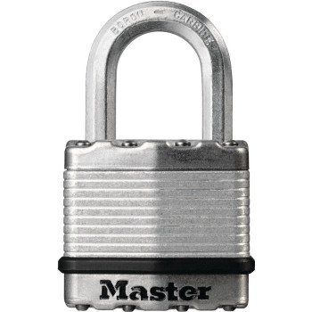 Master Lock Magnum Series M1BLCDHC Padlock, Different Key, 5/16 in Dia Shackle, Boron Carbide Shackle, Steel Body