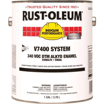 Rust-Oleum 245477 Enamel Paint, Oil, Safety Orange, 1 gal, Can, 230 to 450 sq-ft/gal Coverage Area