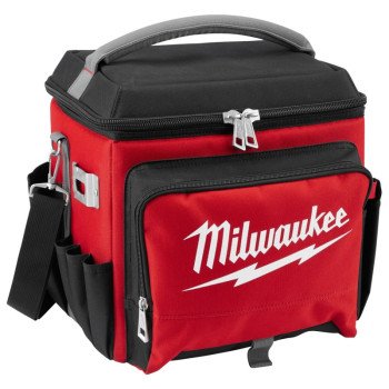 Milwaukee 48-22-8250 Jobsite Cooler, 13.77 in W, 11.1 in D, 14.96 in H, 8-Pocket, Fabric, Red