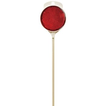 Hy-Ko DM300R48 Driveway Marker, Fiberglass Post, Red Reflector