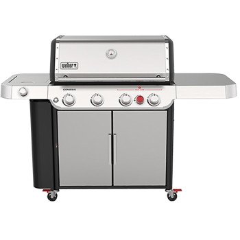 Weber GENESIS S-435 Series 36400001 Gas Grill, 48,000 Btu, Liquid Propane, 4-Burner, Enclosed Cabinet Storage