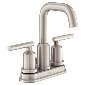 Moen Gibson Series WS84228SRN Bathroom Faucet, 1.2 gpm, 2-Faucet Handle, 3-Faucet Hole, Metal, Brushed Nickel