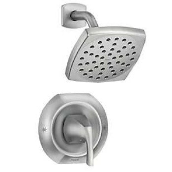 Moen Lindor Posi-Temp Series 82506SRN Tub and Shower Valve, 1.75 gpm, 6 in Showerhead, Metal, Brushed Nickel, 1-Handle