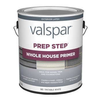 Valspar Prep-Step 044.0000981.007 Primer, White, 1 gal, Pail