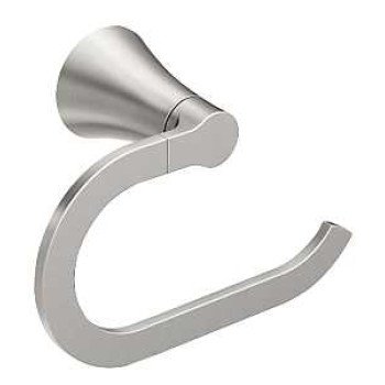 Moen Mikah Series Y0786BN Towel Ring, Zinc, Brushed Nickel, Wall Mounting