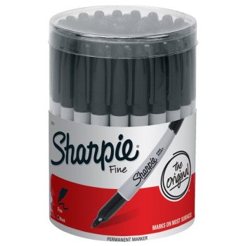 Sharpie 35010 Permanent Marker, Fine Lead/Tip, Black Lead/Tip