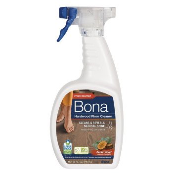 Bona WM700051223 Hardwood Floor Cleaner, 32 oz Bottle, Liquid, Cedar Wood, Blue