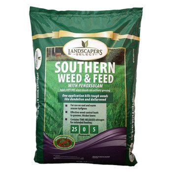 Landscapers Select 902730 Weed and Feed Fertilizer, 17 lb Bag, Granular, 25-0-5 N-P-K Ratio