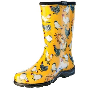 Sloggers 5016CDY-08 Rain and Garden Boots, 8 in, Chicken, Daffodil Yellow