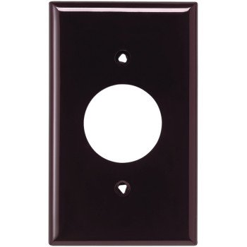 Eaton Wiring Devices 5131B-BOX Single Receptacle Wallplate, 4-1/2 in L, 2-3/4 in W, 1 -Gang, Nylon, Brown