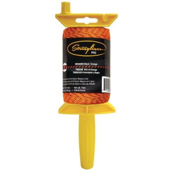 Stringliner 25491 Line Reel, 500 ft L Line, Black/Orange Line