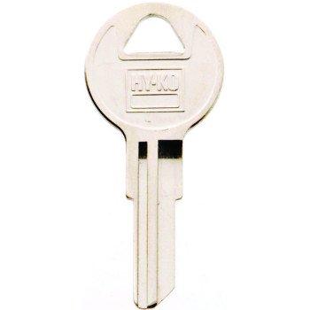 Hy-Ko 11010CG16 Key Blank, Brass, Nickel, For: Chicago Cabinet, House Locks and Padlocks