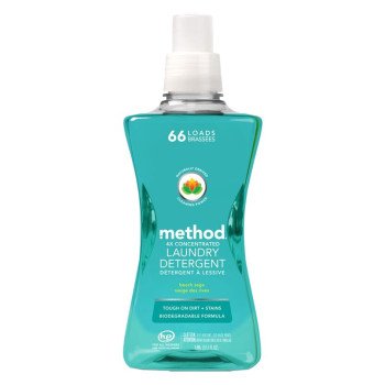 method 1489 Laundry Detergent, 53.5 oz Bottle, Liquid, Pleasant