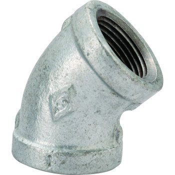 ProSource PPG120-10 Pipe Elbow, 3/8 in, Threaded, 45 deg Angle, 150 psi Pressure