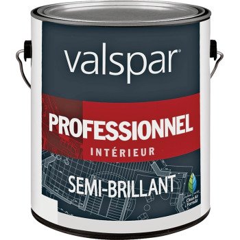 Valspar 11900 Series 11900-1GAL Interior Paint, Semi-Gloss Sheen, High-Hide White, 1 gal, Can