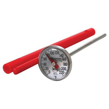 Taylor 3512 Thermometer, 0 to 220 deg F, Analog Display, Gray