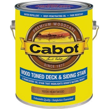 Cabot 19200 Series 140.0019204.007 Exterior Stain, Wood Toned, Heartwood, Liquid, 1 gal, Can