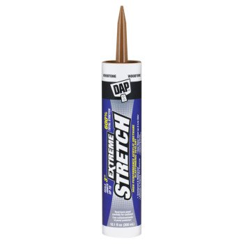 DAP EXTREME STRETCH 7079818706 Premium Elastomeric Sealant, Woodtone, 24 hr Curing, 40 to 100 deg F, 10.1 fl-oz