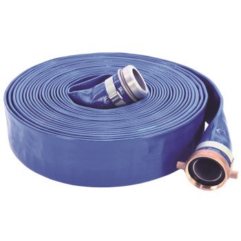 Abbott Rubber COLORmaxx Series 1147-3000-50 Pump Discharge Hose Assembly, 3 in ID, 50 ft L, Male x Female, PVC