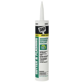 DAP 01801 Gutter Sealant, White, Paste, 10.1 fl-oz