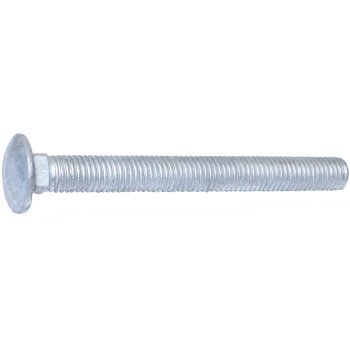 Midwest Fastener 53641 Carriage Bolt, 5/8-11 Thread, 6 in OAL, Galvanized, 15/PK