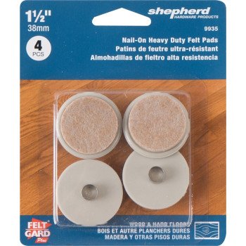 Shepherd Hardware 9935 Furniture Pad, Felt Cloth, Almond, 4/PK