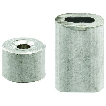 Prime-Line GD 12151 Cable Ferrule and Stop, 1/8 in Dia Dimensions, Aluminum