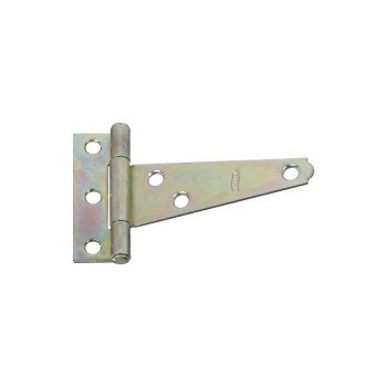 National Hardware N128-512 T-Hinge, 2.24 in W Dimensions, 2.24 in W Frame Leaf, 0.69 in H Frame Leaf, Steel, Zinc, 18 lb