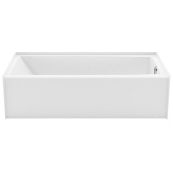 Maax Jaxi 6030 Series 106882-L-000-002 Bathtub, Left Hand Drain Location, 49 gal Capacity, 60 in L, 31-1/2 in W, White